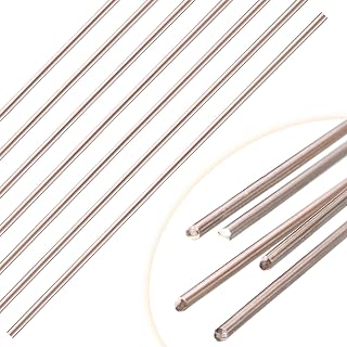 Brazing Rods Silver Brazing Rods Silver Solder Sticks 6 Sticks 19.7 Inches Length Solder Welding Accessories for HVAC Refrigeration Grade Gas Soldering Torch Accessory (E Solder)