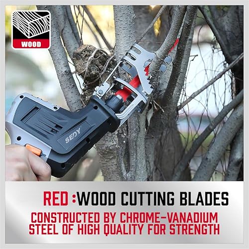 Miniatura 12 de Hojas de sierra recíproca de poda de madera de 12 pulgadas, hojas de sierra 5TPI para recortar árboles, corte de madera (paquete de 5/5TPI)