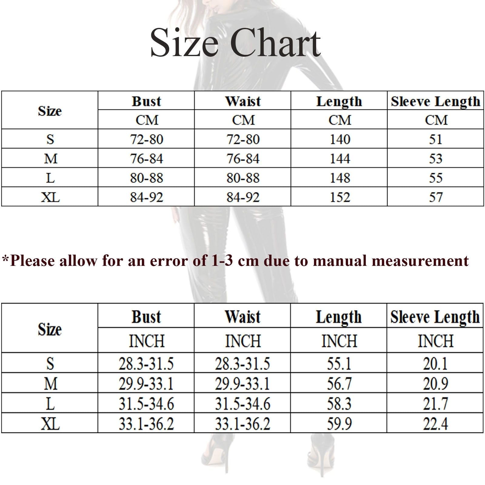 Tuta Body Donna Sexy Pelle Wetlook Jumpsuit Cerniera Frontale Catsuit Maniche Lunghe Outfit Lucido Pantaloni Lingerie Intera Mono Bodycon Abbigliamento da Serata e Discoteca Cosplay
