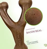 Vista 2 de Benebone Wishbone - Juguete masticable duradero para perros para masticadores agresivos, fabricado en Estados Unidos, pequeño, sabor a tocino real