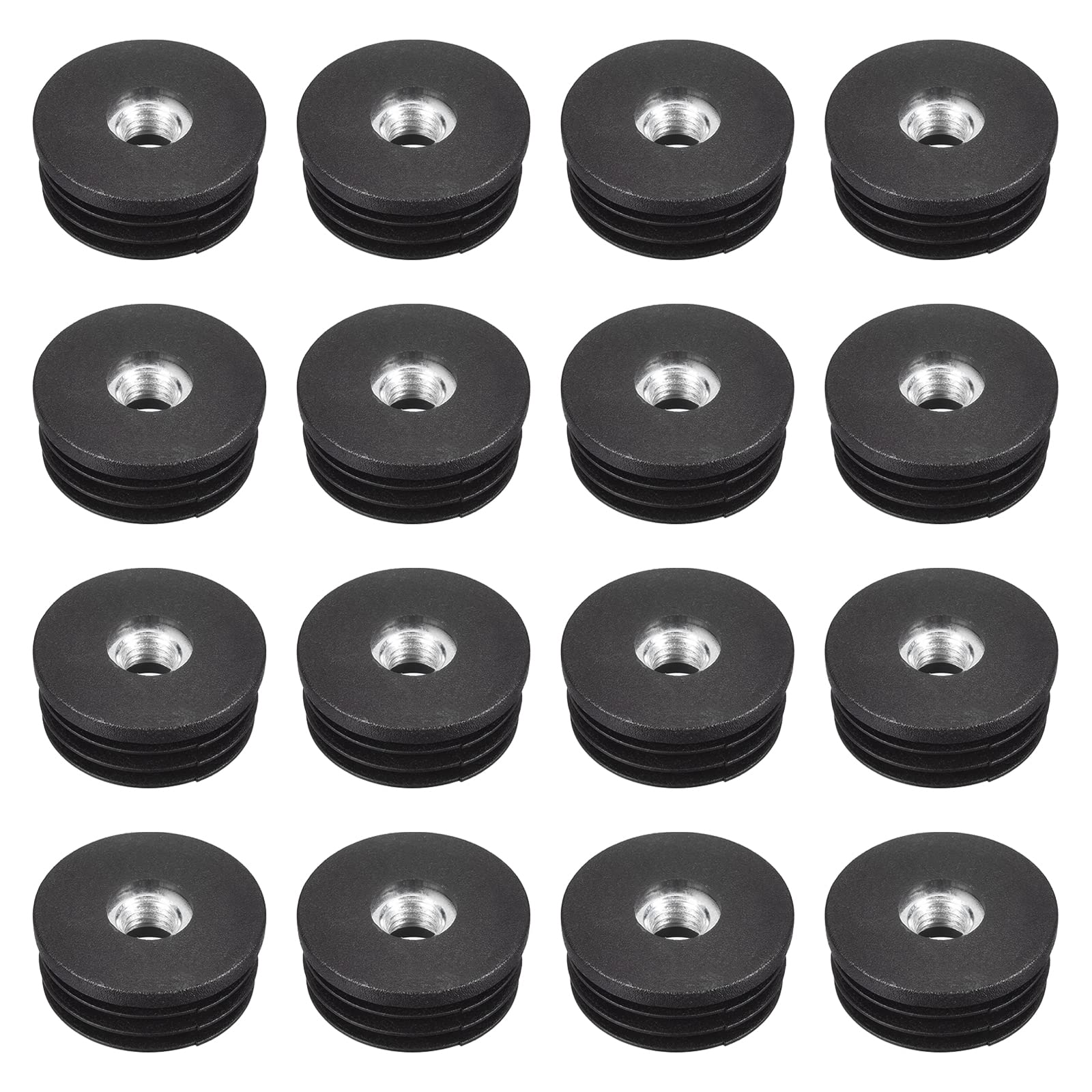 Sourcing Map 12pcs Encarts Pour Round Tubes Avec M8 Filetage, Pour 25mm