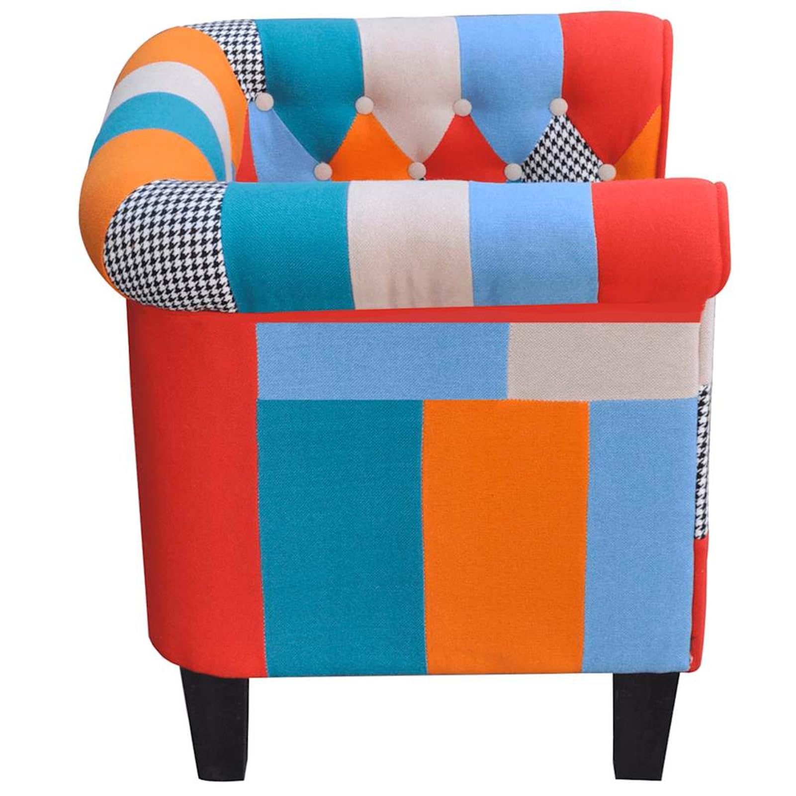 Gecheer Poltrona, design patchwork, in tessuto, poltrona comoda per casa