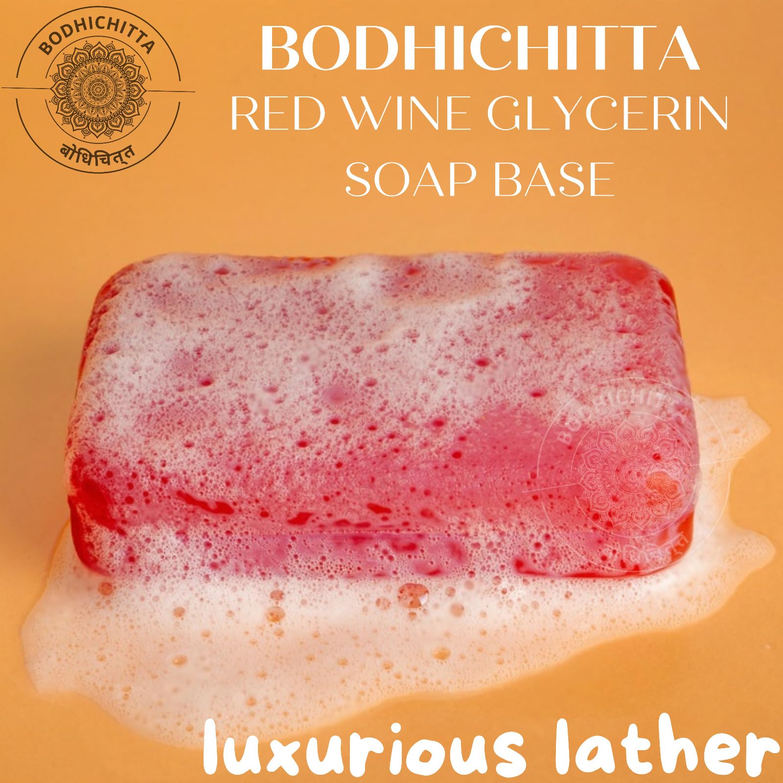 Bodhichitta Red Wine Ultra Premium Soap Base 100% Organic Ingredients (SLES, SLS, Paraben Free) 250G 2