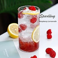 Vista 7 de LUXU Vasos para beber de 19 onzas, juego de 4 vasos altos delgados para agua, jugo, cerveza, bebidas y cócteles y bebidas mixtas