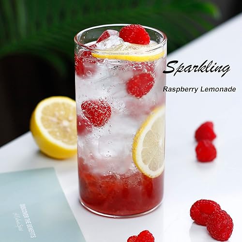 Miniatura 7 de LUXU Vasos para beber de 19 onzas, juego de 4 vasos altos delgados para agua, jugo, cerveza, bebidas y cócteles y bebidas mixtas