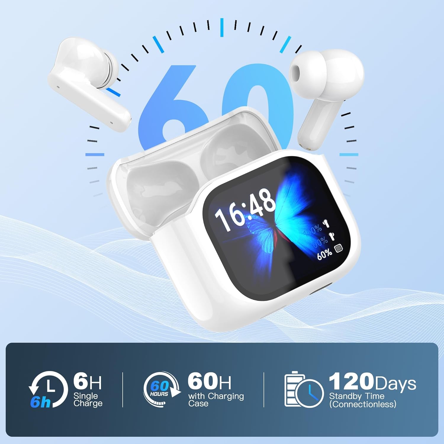 Srotek JM19 Earbuds with 60-hour battery life