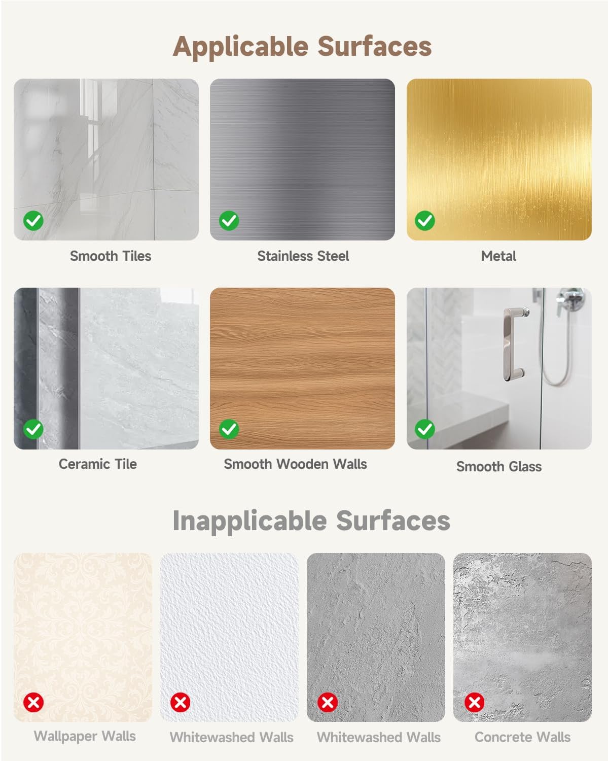 2 Pack Vacuum Suction Cup Kitchen Utensil Hook with 6 Hooks, [Up to 11 lbs ] Under Cabinet Kitchen Hooks with 360° Rotating, Utensils Hanging Rack for Kitchen, Bedroom, Bathroom, Glass