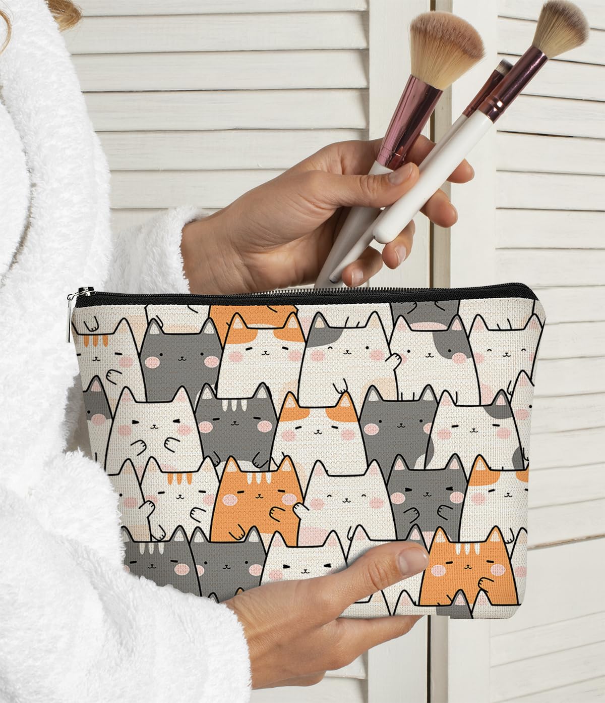 Niedliche Make-up-Tasche, Katzen-Make-up-Tasche, Katzengeschenke, Make-up-Taschen, Kosmetik, Tasche, Katzengeschenke für Frauen, Reise-Make-up-Tasche, kleine Make-up-Tasche, Make-up-Tasche,