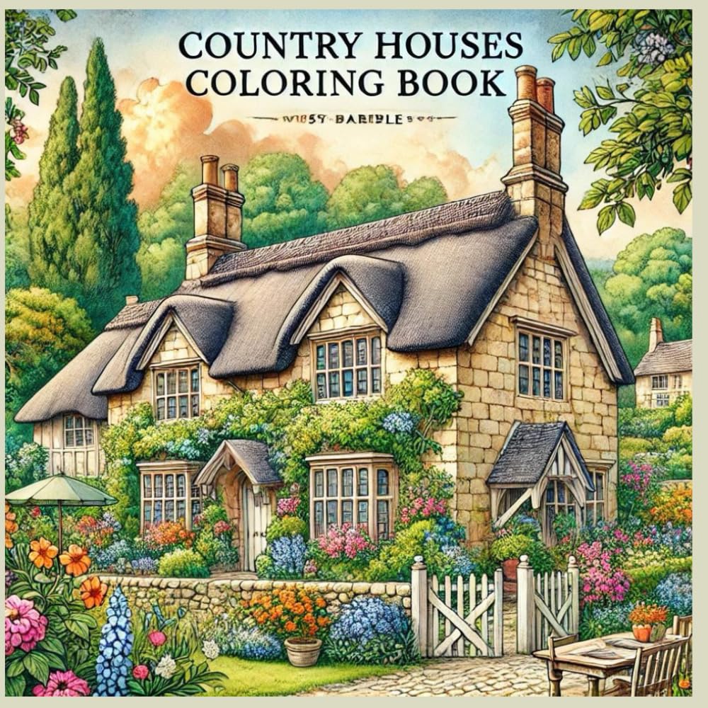 Country Houses: Coloring Book (Victorian Villas & Cozy Cottages: A Home Collection)