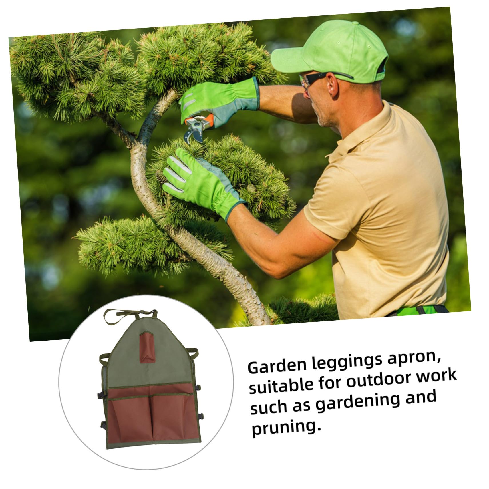 Happyyami Grembiule Giardinaggio Estensibile Oxford Con Pockets Protezione Per e Accessorio Per Potatura e
