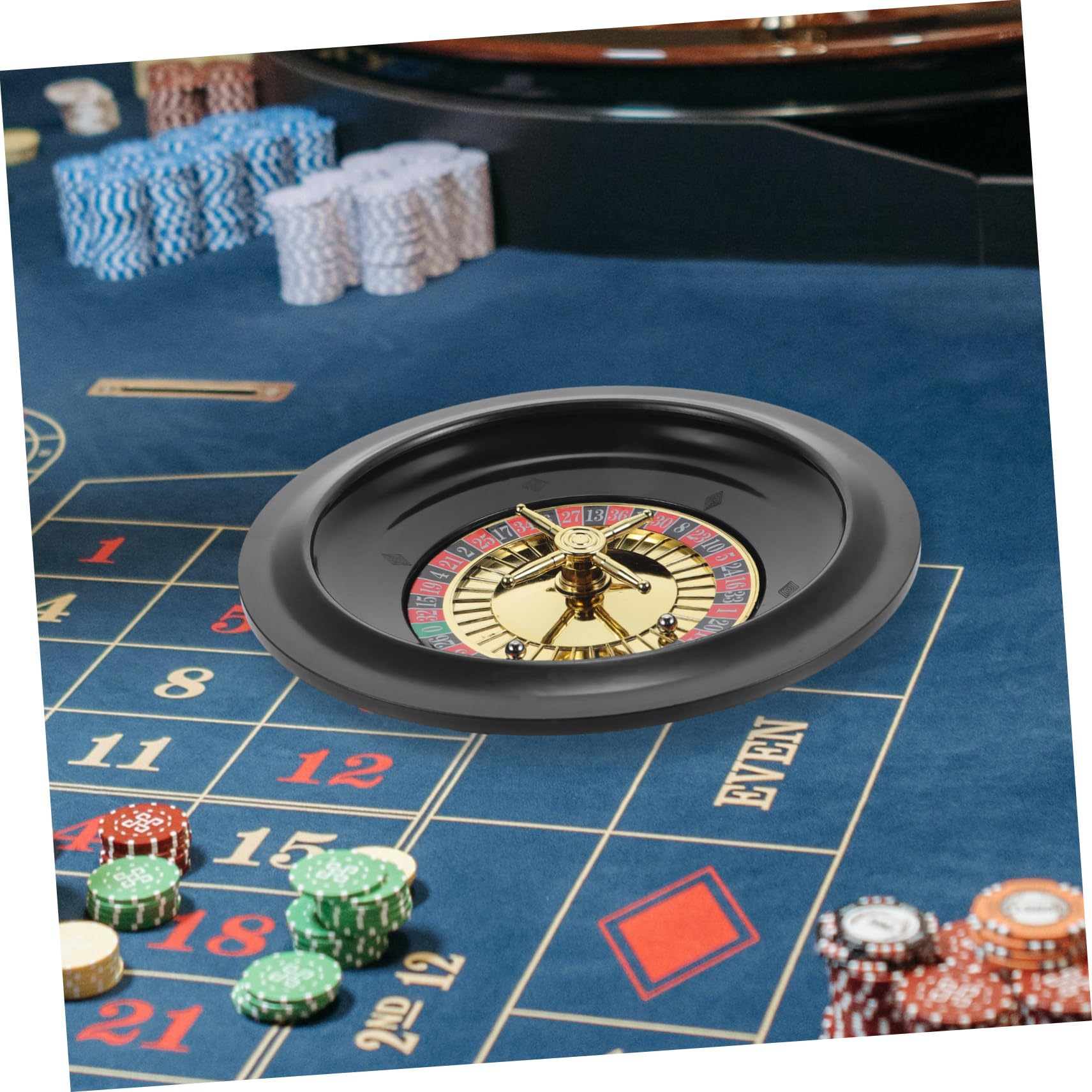 Roulette de Poker de Table Compacte et Portable Roue Tournante Créative pour Jeu de Festival et Fête