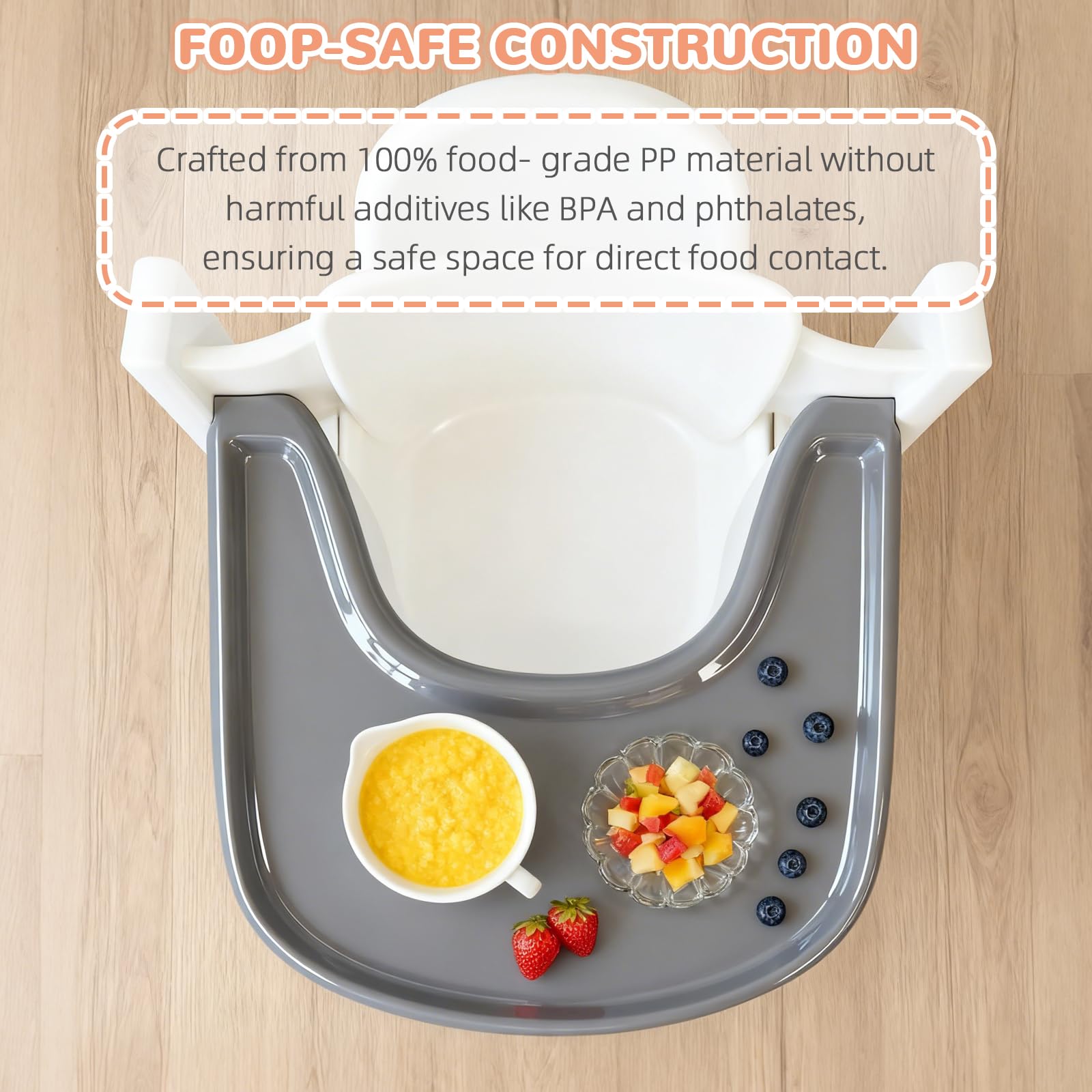 Tray Compatible with Stokke Tripp Trapp Chair, Smooth Surface and Strong Suction, 100% BPA-Free - Image 4