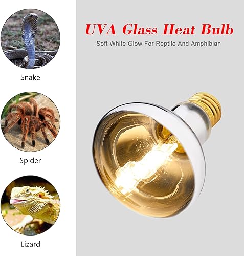 Miniatura 4 de Lámpara de calor de reptiles bombilla de 50 W para reptiles bombilla solar UVA UVB de espectro completo para lagarto de tortuga dragón barbudo