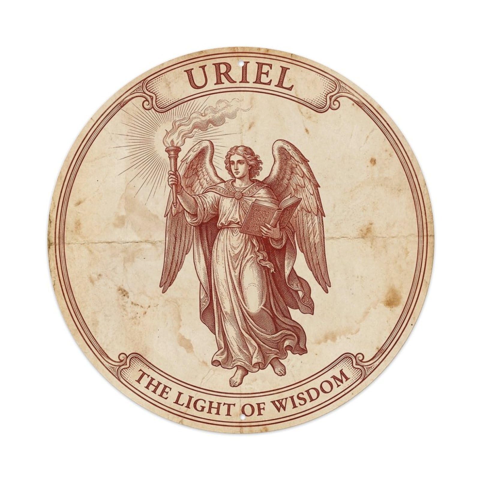 Illumination The Light of Wisdom Archangel Uriel Metal Tin Sign
