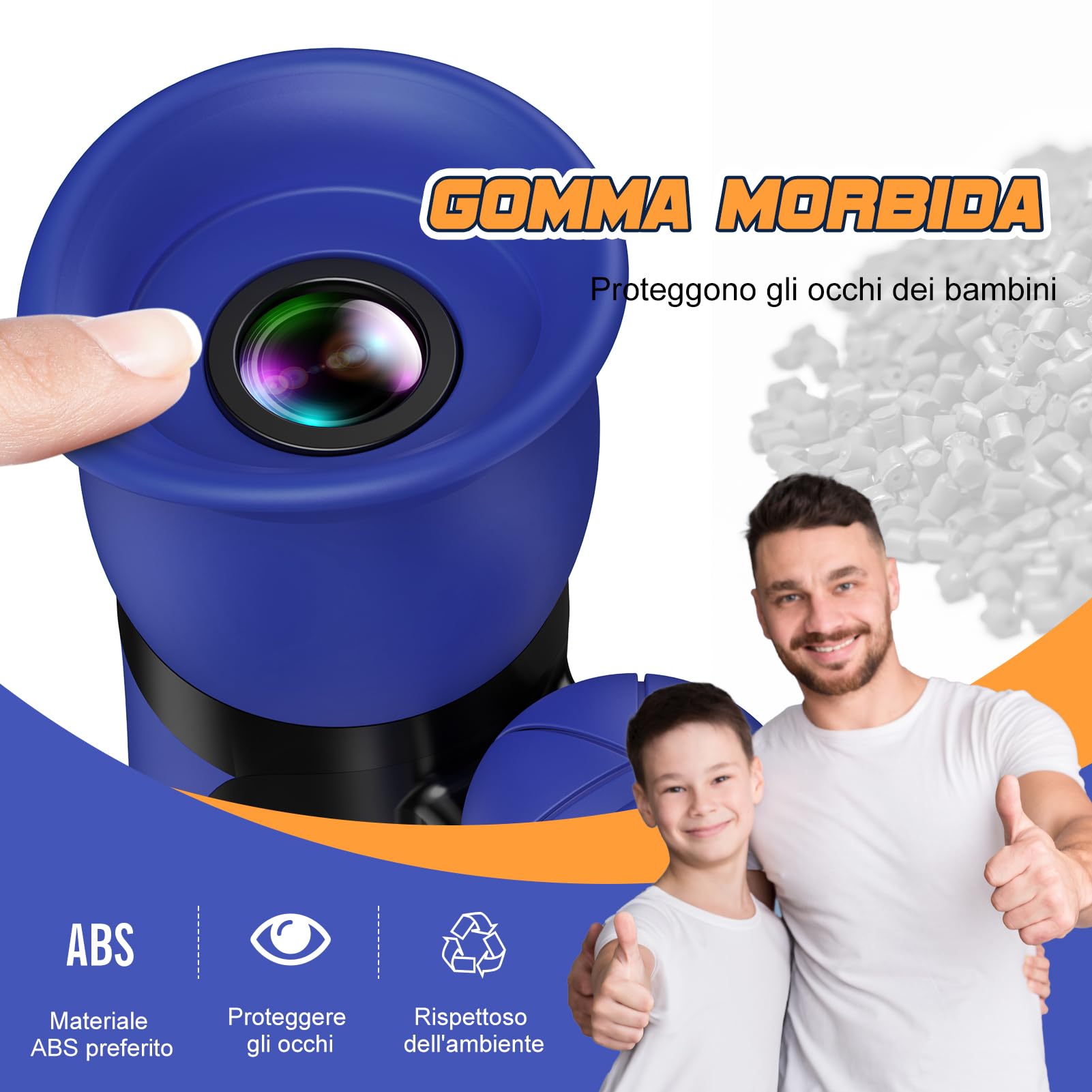 Upgrade Impermeabile Compatto Binocolo per Bambini - 8x21, All'aperto Idea Giocattoli Regalo