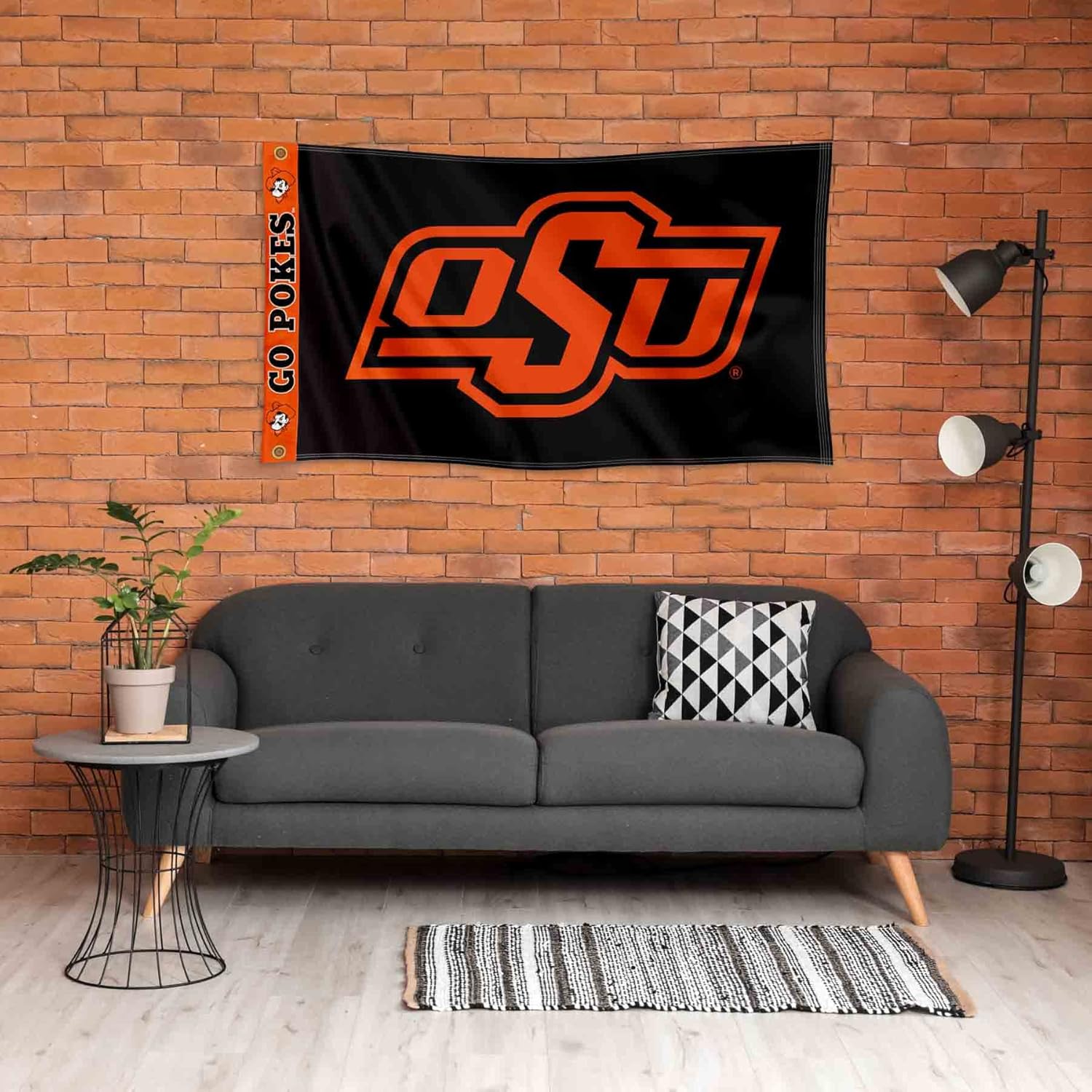 College Flags & Banners Co. Oklahoma State Cowboys Printed Header 3x5 Foot Banner Flag - Image 4