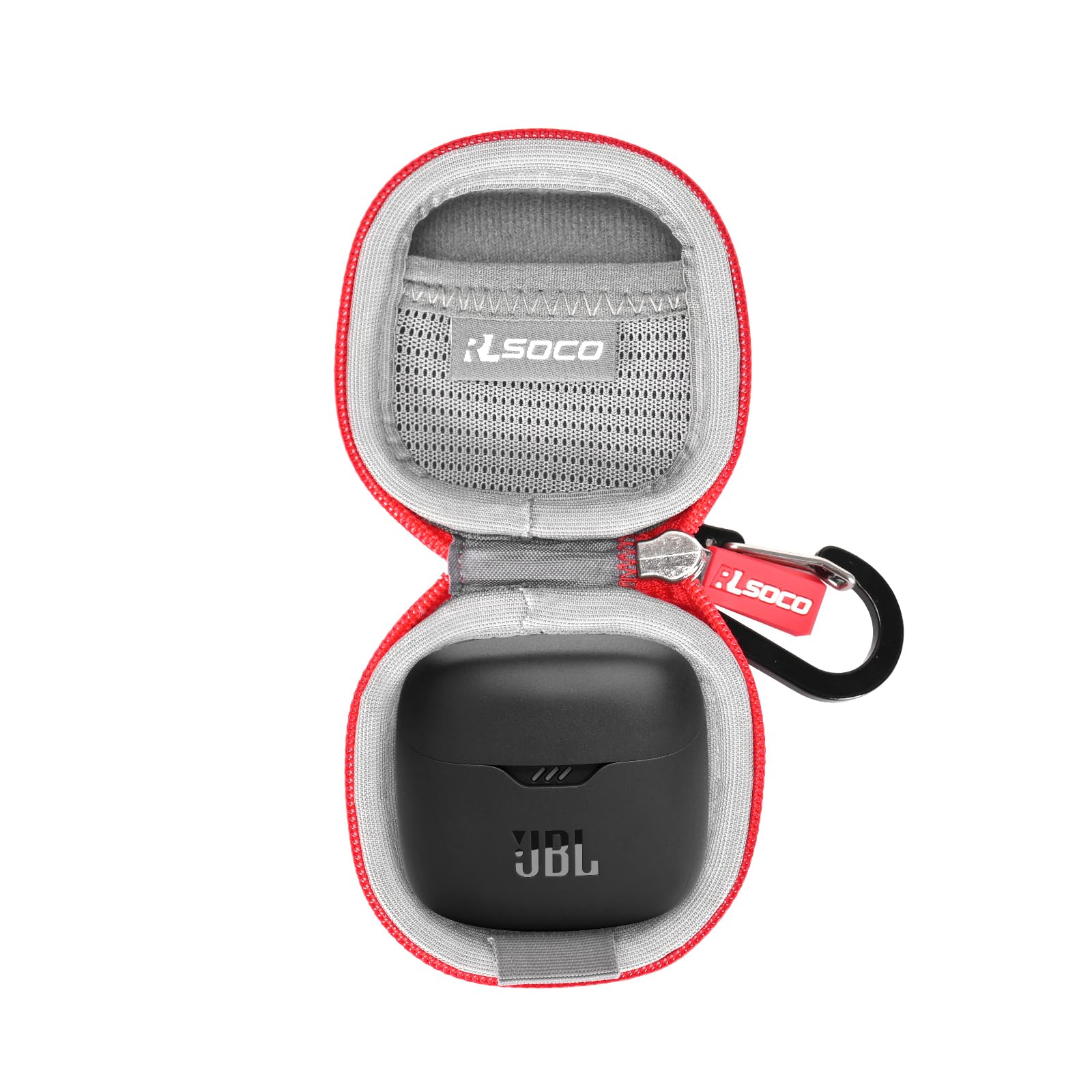 RLSOCO Hard Case for JBL Tune Flex/Tune Flex 2 True Wireless Noise Cancelling Earbuds - Red (Case Only)