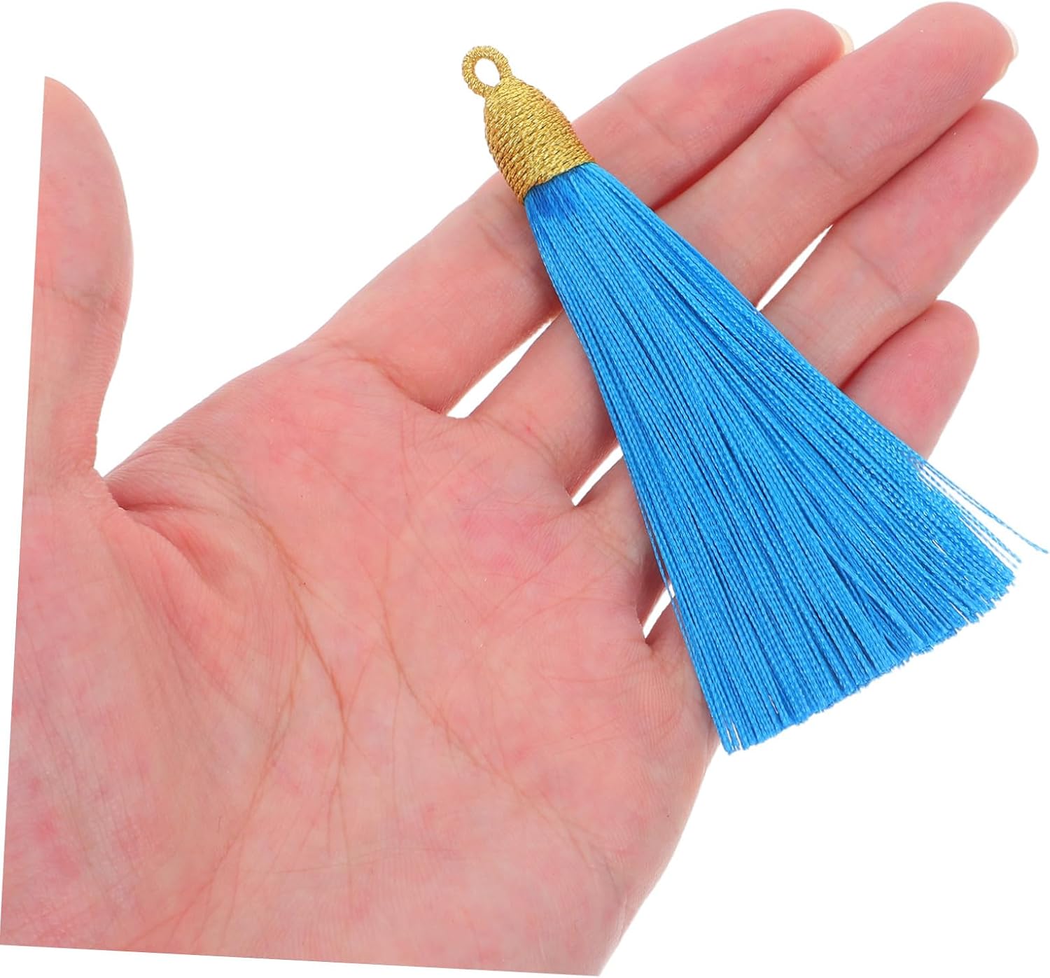 Gadpiparty 20pcs Colorful Polyester Tassels with Gold Thread Spiral Loop, 8cm Mini Craft Tassel Charms for DIY Earrings, Keychains, Bookmarks, and Sewing Embellishments, Set for Arts