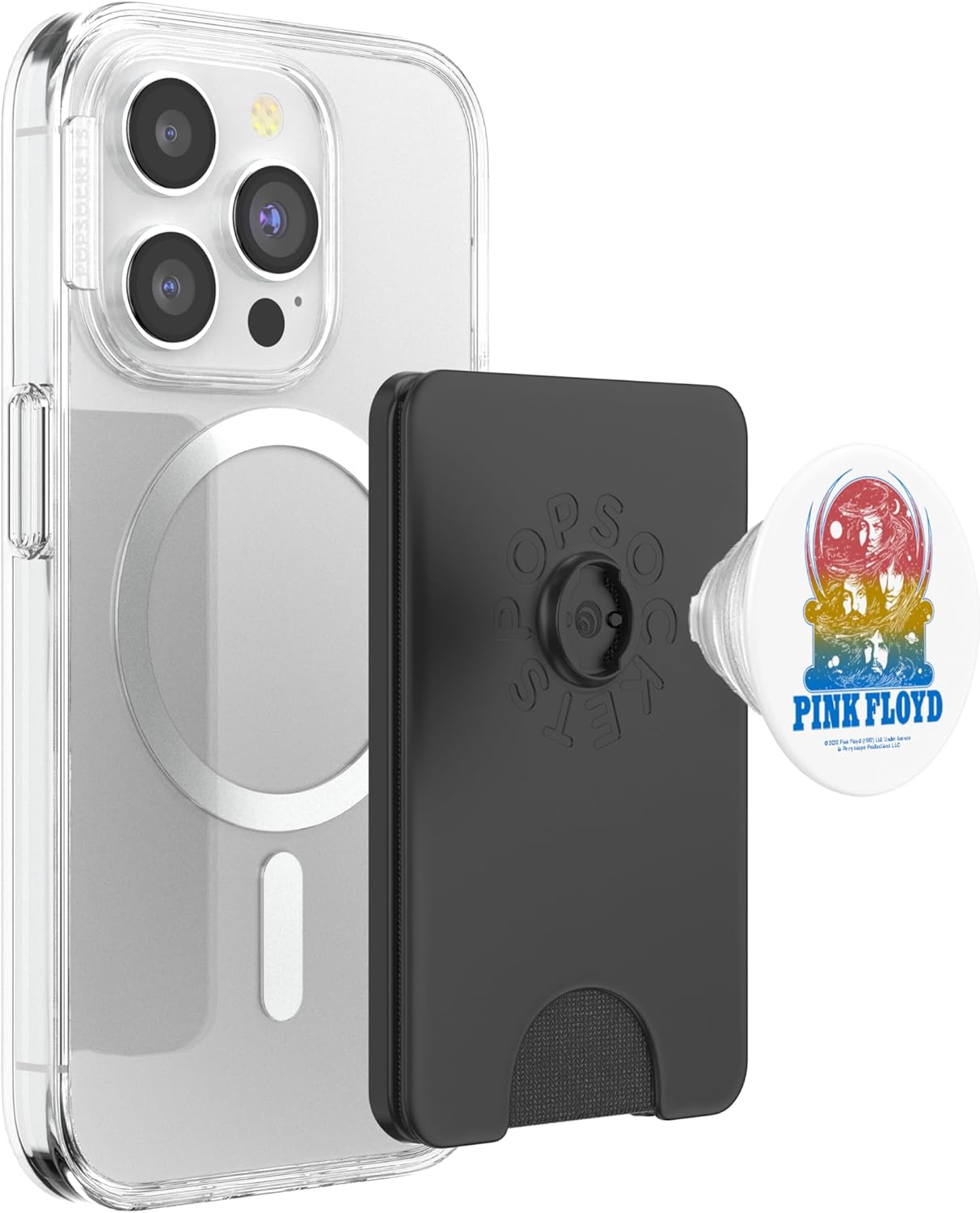 Pink Floyd Snow Globe Faces PopSockets PopWallet for MagSafe