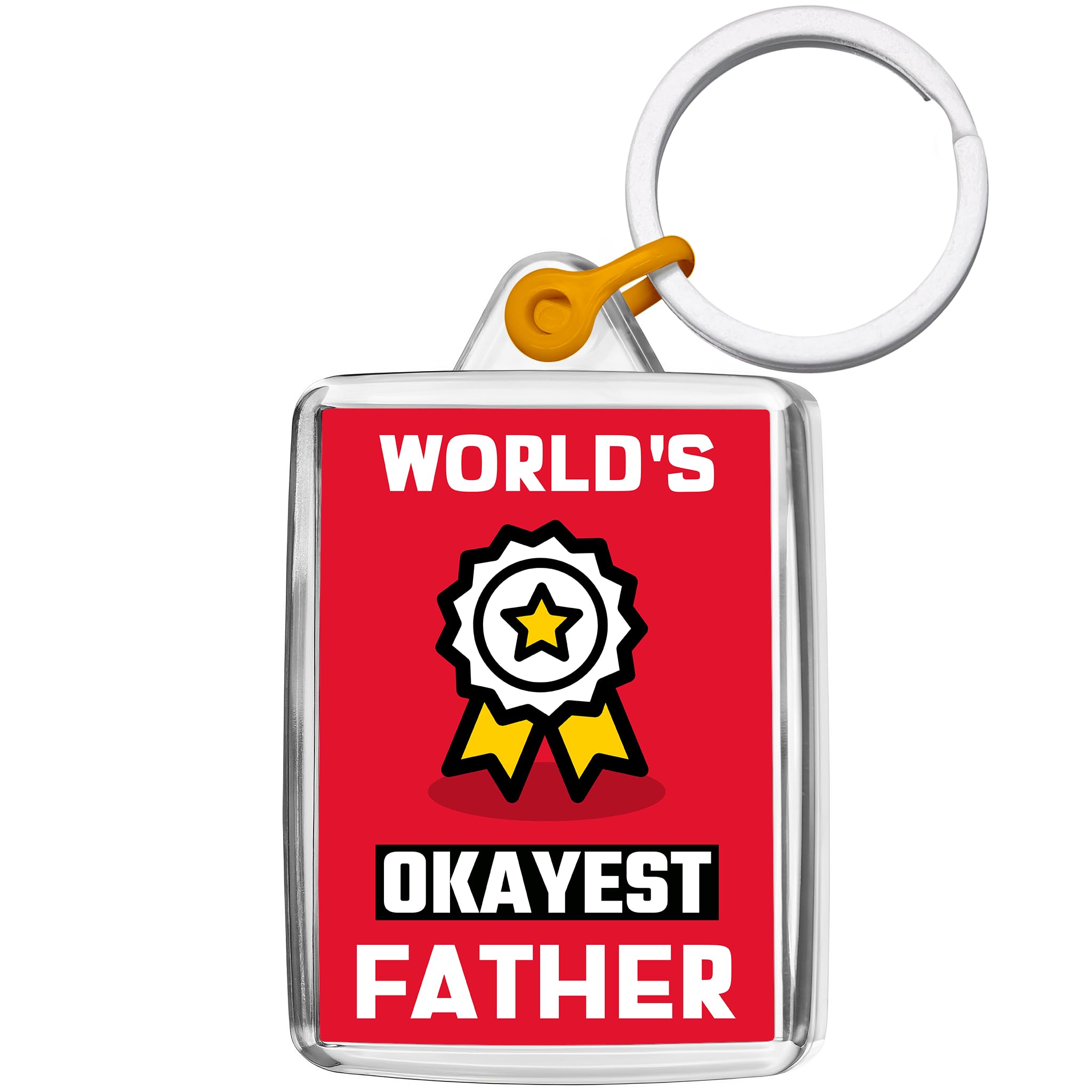 Pixly® Father Keyring Key Fob Keychain Keepsake Funny Best Father's Day Joke Men's Gift for Him