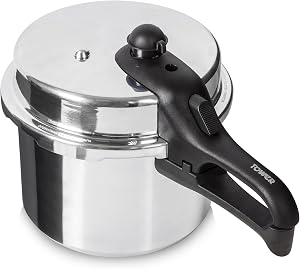 Tower Hi Dome Aluminium Pressure Cooker, 6L, Silver