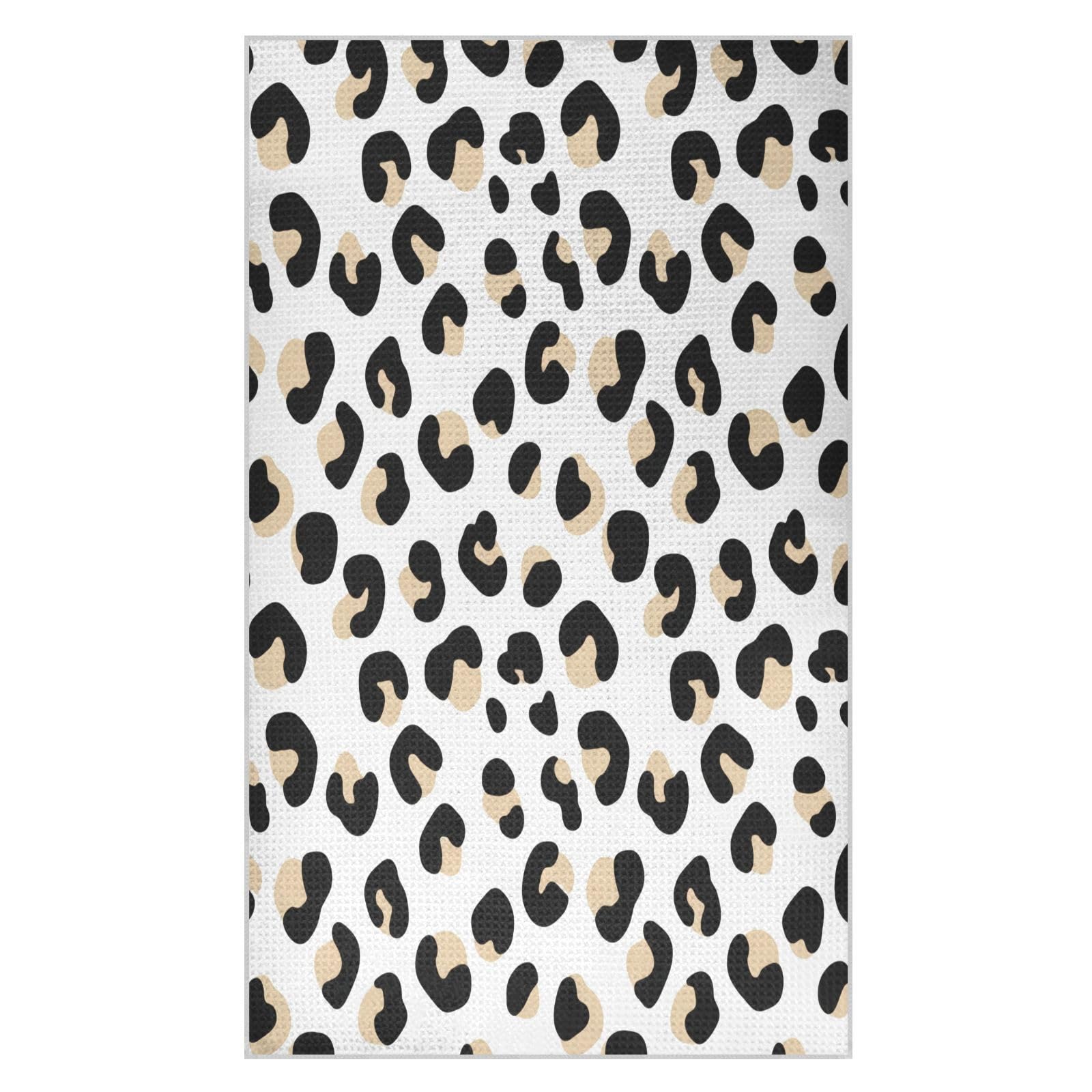 BURSTDDY Leopard Print Kitchen Towels,Absorbent Dish Towels 2 Pack