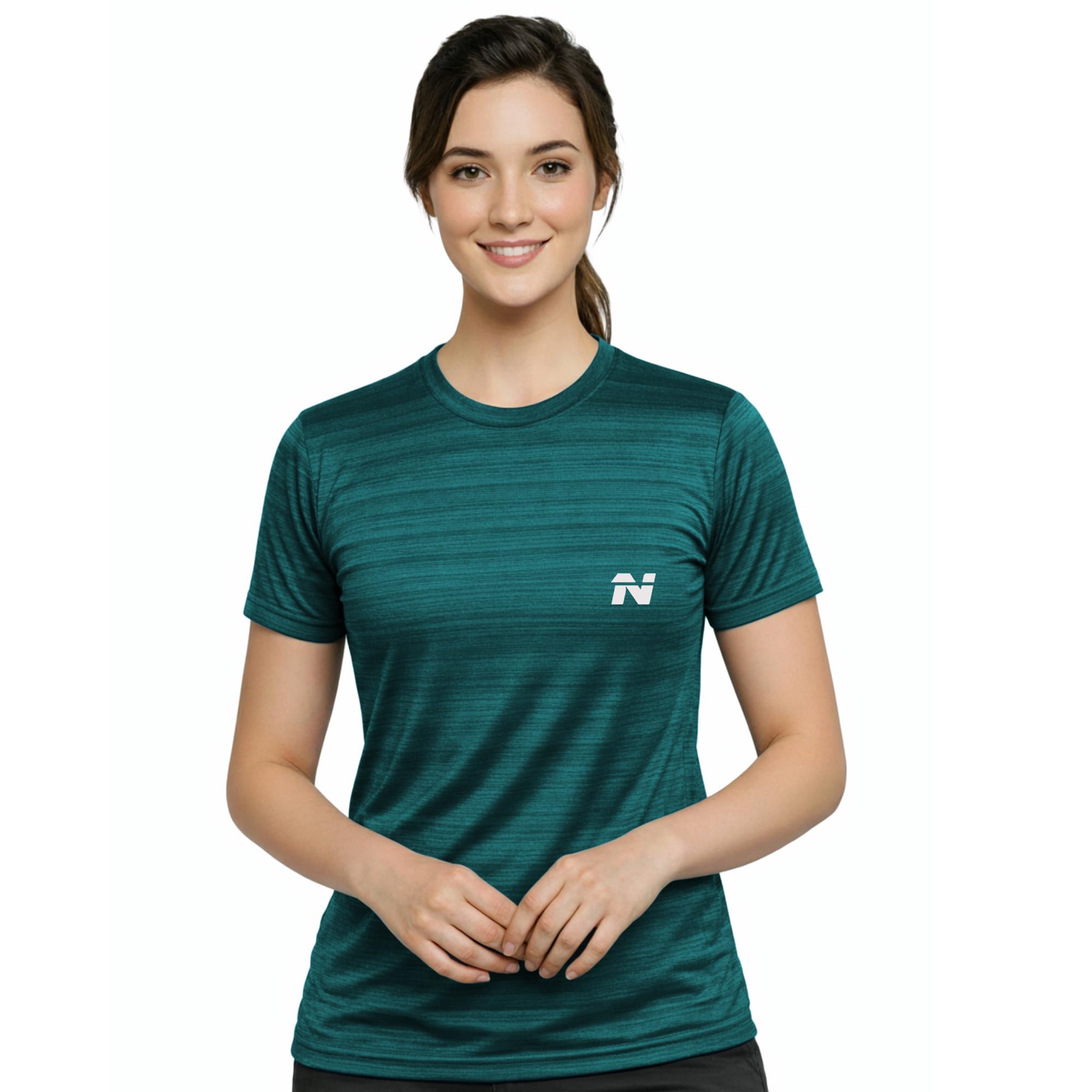 ninq Premium Women Tshirt Half Sleeve Sports Wear Tshirt for Gym & Fitness | Lightweight Running Yoga Workout Top with Moisture-Wicking Comfort-picture-39