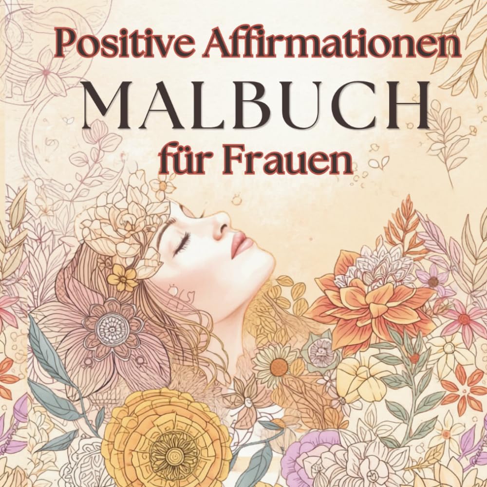 Malbuch mit positiven Affirmationen für Frauen: Inspirierende Botschaften und wunderschöne Motive zum Entspannen, Abschalten und Kraft tanken
