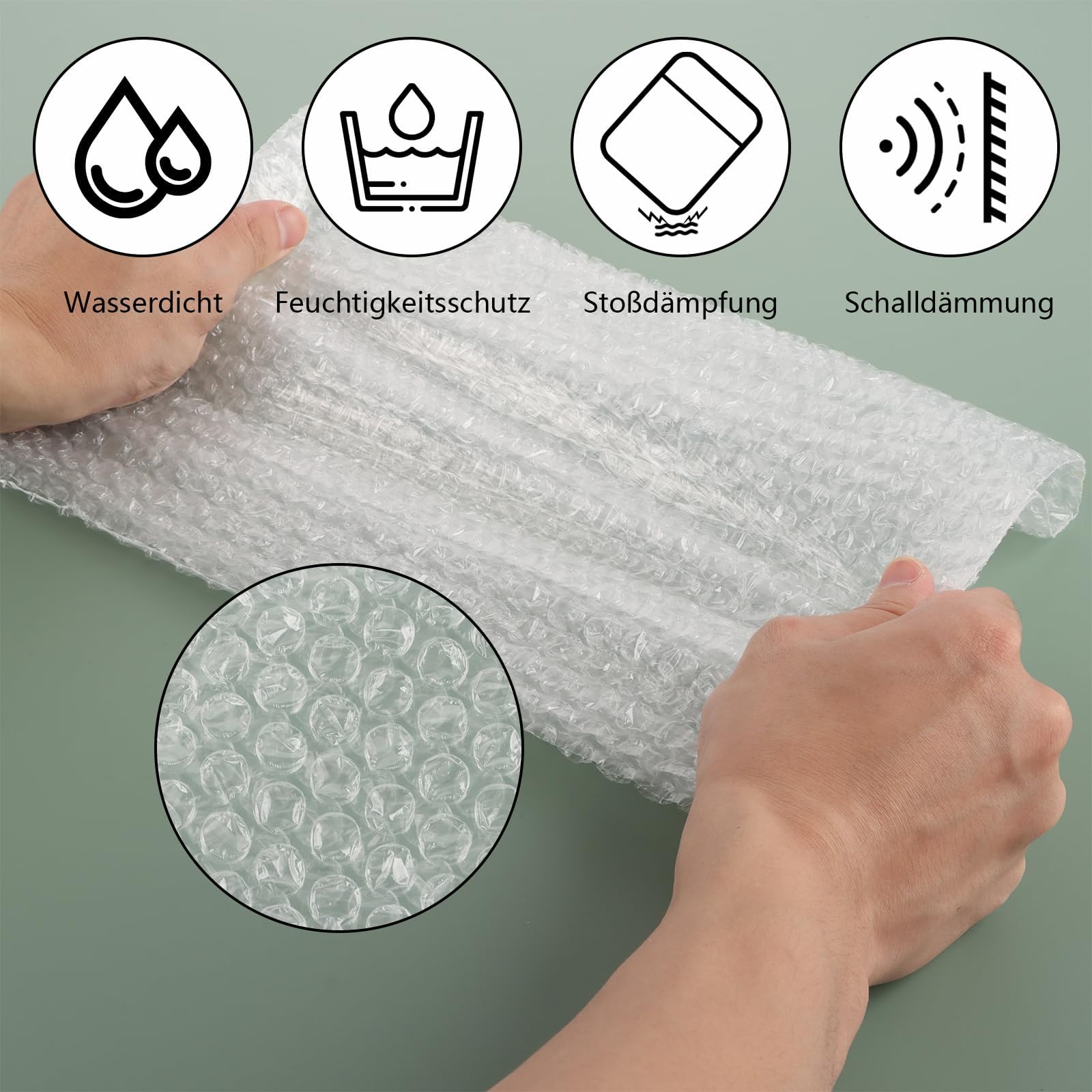 YAYODS 50 sacchetti di bolle di plastica - 300 x 400 mm pellicola di imballaggio in plastica a bolle per spedizione e conservazione