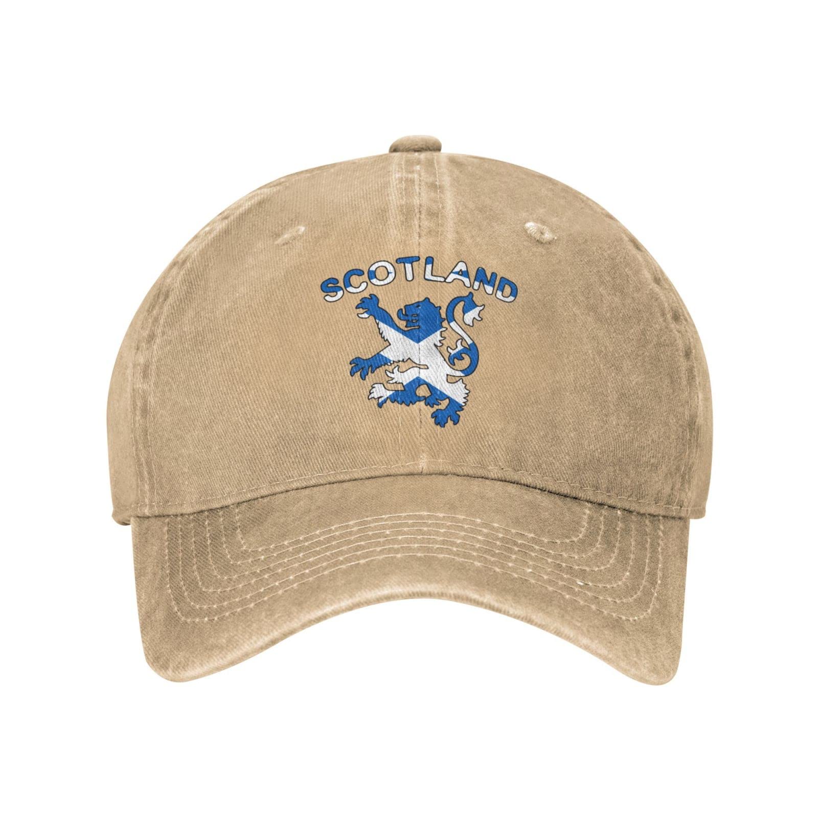 Lsjuee Lion Rampant Scotland Scottish Unisex Cowboy Hat Baseball Caps Adjustable Sports Golf Denim Casquette Cap Black