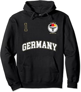 Germany Soccer Hoodie No. 1 Sports Team German Flag T-Shirt