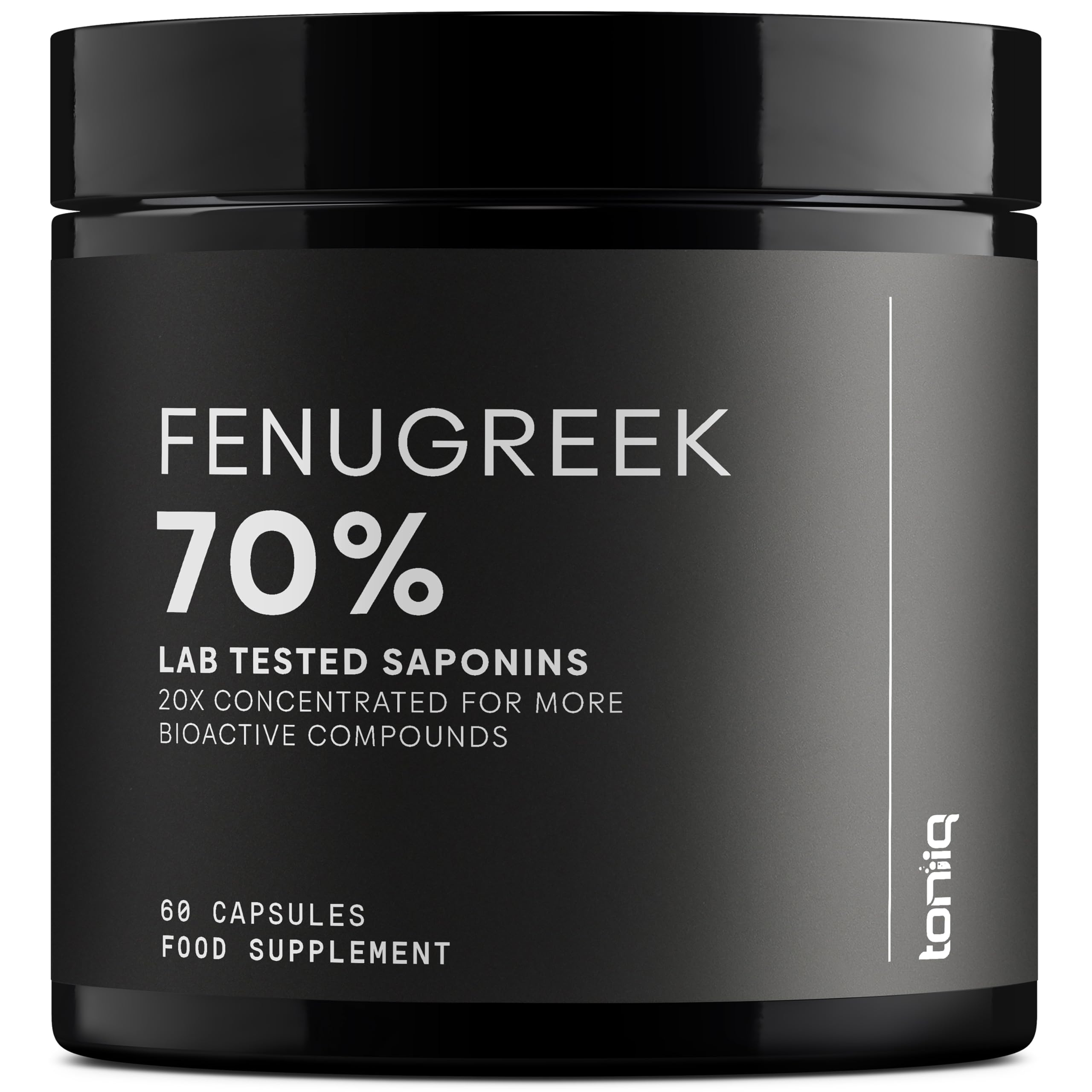 Fenugreek Capsules - Ultra High Potency 20:1 Extract with 70% Saponins - Highly Concentrated - Third-Party Lab Tested - 60 Capsules