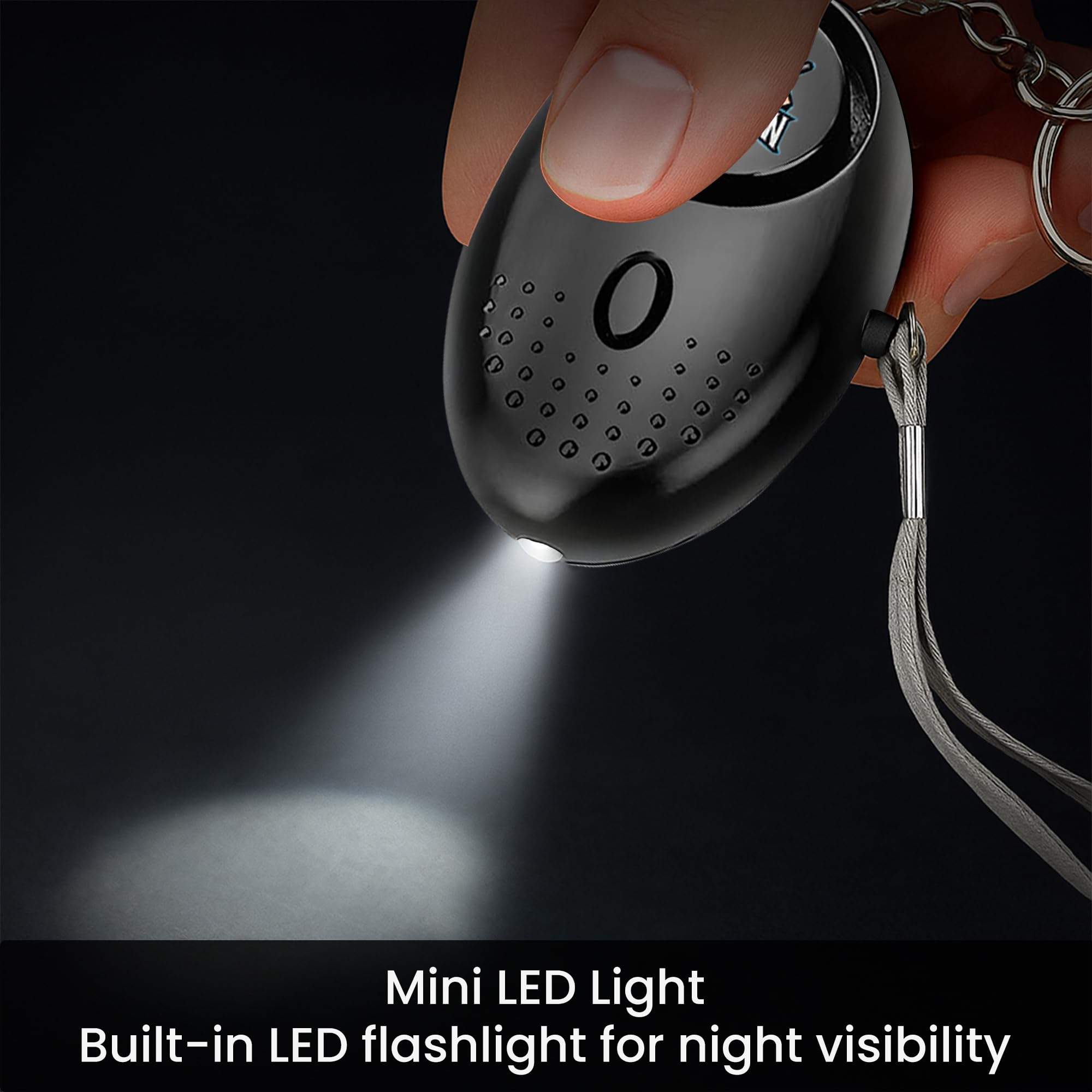 Shadow Securitronics 130dB Personal Safety Alarm with LED | Emergency Keychain Device for Women Girls Kids & Elderly | Loud Siren for Self-Defense & Night Security Protection 3