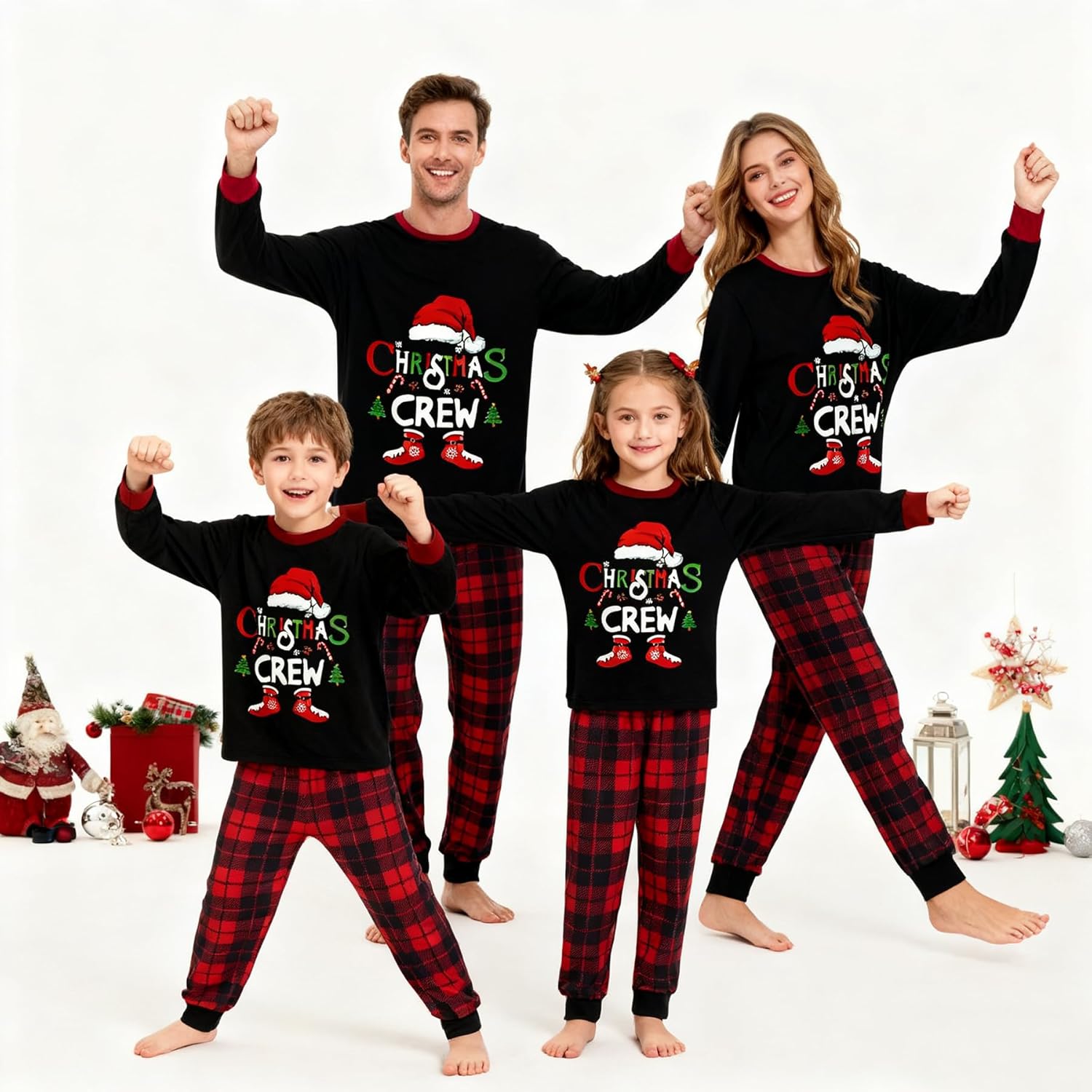 WephuPSho Christmas Family Matching Pajamas, Festive Xmas Jammies Sets for the Whole Family, Holiday Pjs Christmas - Image 4
