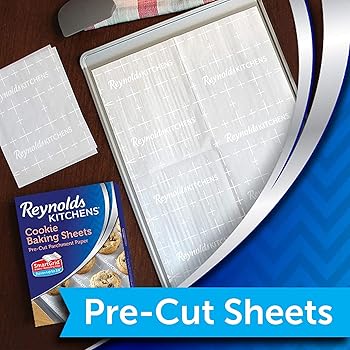 Reynolds Kitchens Cookie Baking Sheets, Pre-Cut Parchment Paper, 22 Sheets