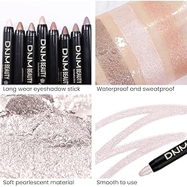 evpct 2Pcs Cream Eyeshadow Sticks Set for Eyes Waterproof, Pearl Shimmer Matte Eye shadow Stick Pencil Pen Bulk sombras en crema para ojos 18+18