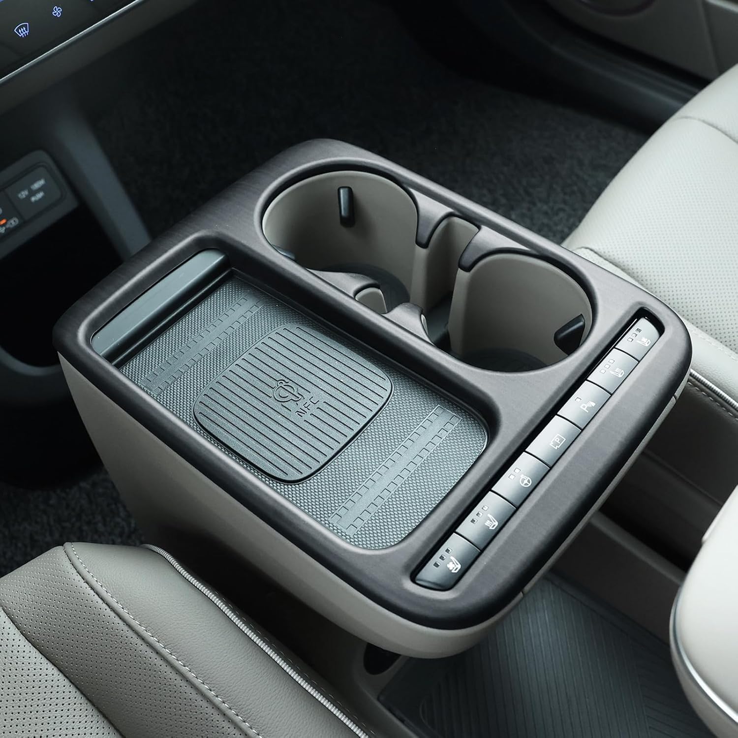 YOUTOOCAR Gear Shift Panel Cover Interior Trim Compatible with Hyundai IONIQ 5 2025 Hyundai IONIQ 5 2025 (PE) Accessories (Wood Grain)