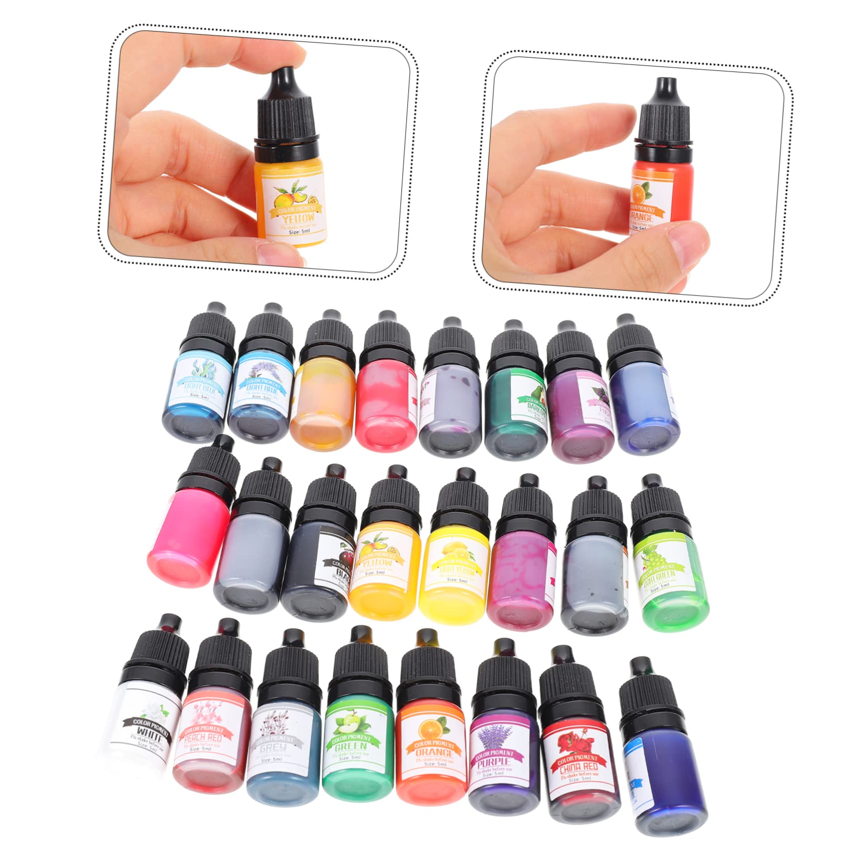 STOBOK 24 Tóner epoxi tinte de resina líquida pigmento en polvo de mica color epoxy resina epoxica pigmento artesanal epoxi pigmento de resina epoxi concentrarse Material cristal teñir