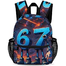 Cartoon Character Number Six Seven Casual Backpack 13", Durable Lightweight Commuter Daypack with Side Pockets for Adults for Work Travel Outdoor