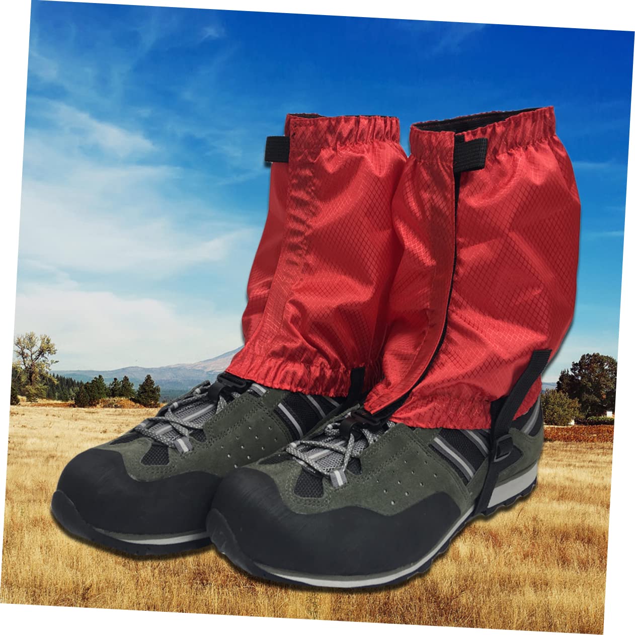 Happyyami 3 Paires guêtre de Marche imperméable guêtres de Marche guêtres Anti-déchirure Escalade Vivre d Aventure siphadventure Roux guêtres d'extérieur guêtre de Marche à la Cheville Rouge