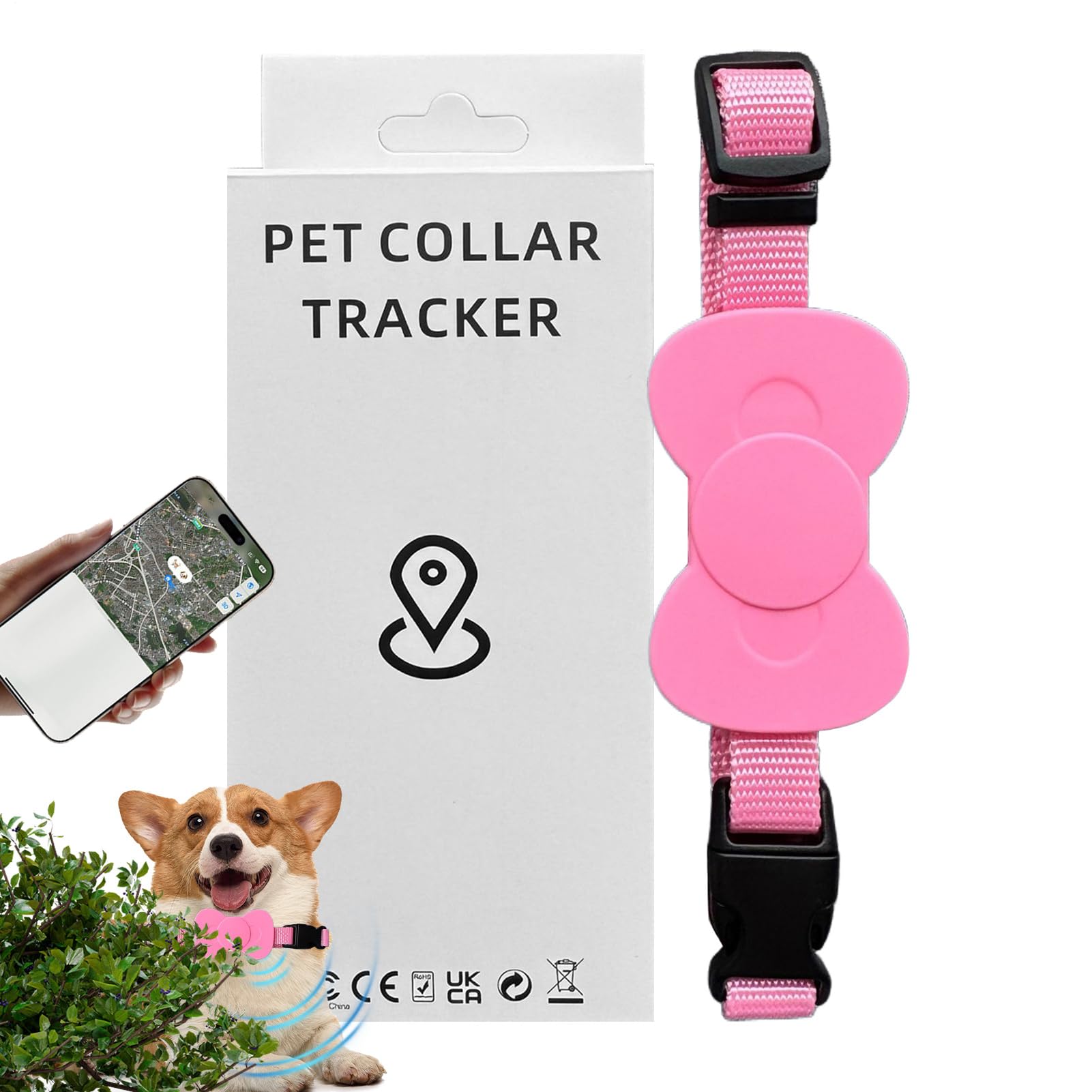Collar GPS para perros – Collar GPS para gato – Localizador electrónico de animales antipérdida para reloj, gatito, perro, equipaje, monitoreo de seguridad para niños y mascotas