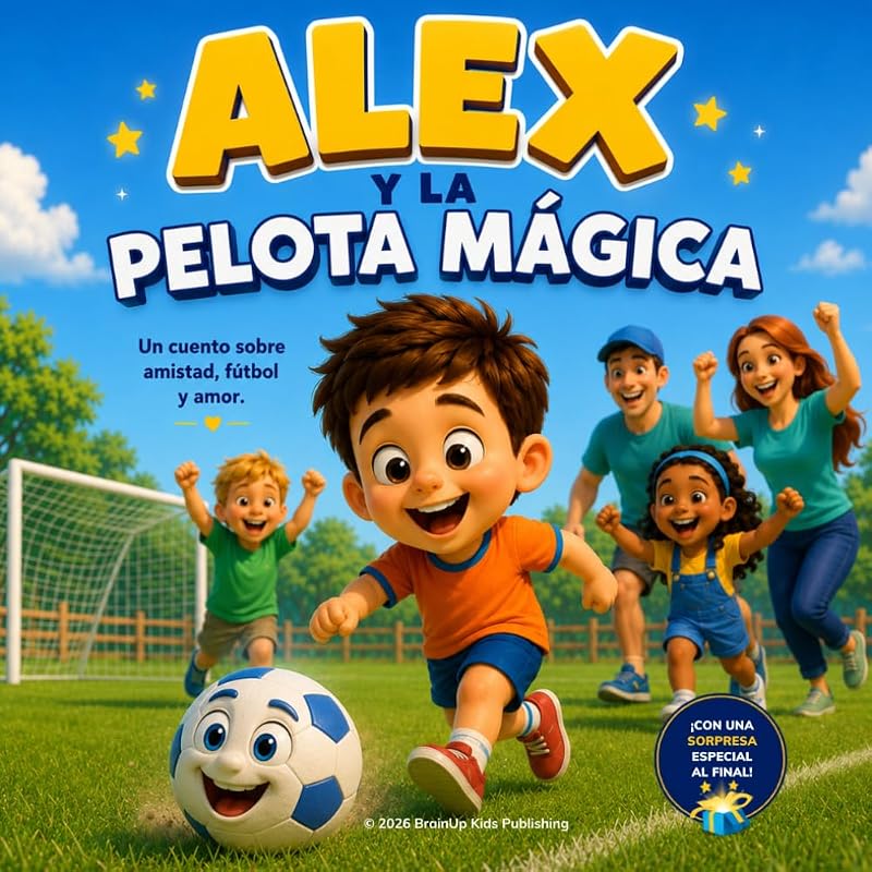 Alex y la Pelota Mágica: Un cuento infantil de fútbol y amistad para niños de 2 a 5 años: Perfecto para leer en familia y antes de dormir. (Spanish Edition)