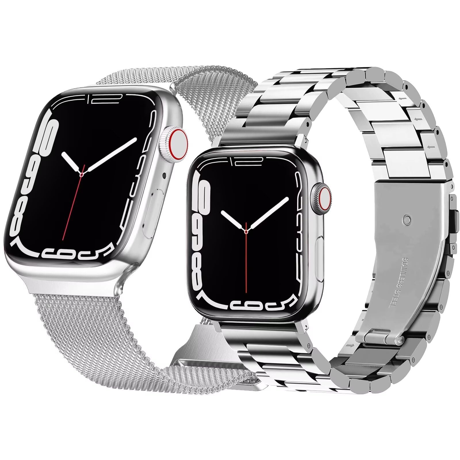 Hongxinzhan Confezione da 2 Cinturino di ricambio in metallo compatibile con Apple Watch