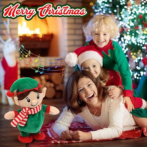 Miniatura 6 de Hopearl Muñeco que habla y canta, repite lo que dices, juguete animado interactivo eléctrico, juguete de peluche para niños pequeños, 8 pulgadas