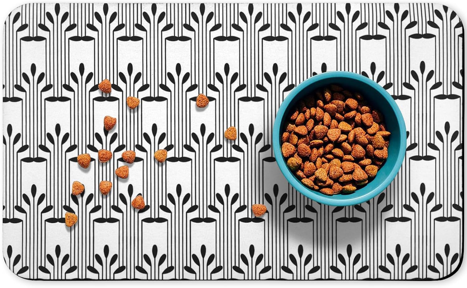 Dog Food Mats,Cat Absorbent Water Bowl Feeding Mats Pet Placemats for Food and Water Spot 24 * 32 inch
