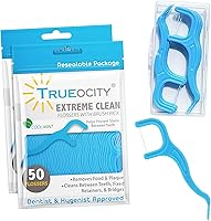 Vista 9 de Palillos de hilo dental para adultos con púas de cepillo, sabor a menta, 200 unidades, 4 estuches de viaje, hilo dental para adultos que se deslizan