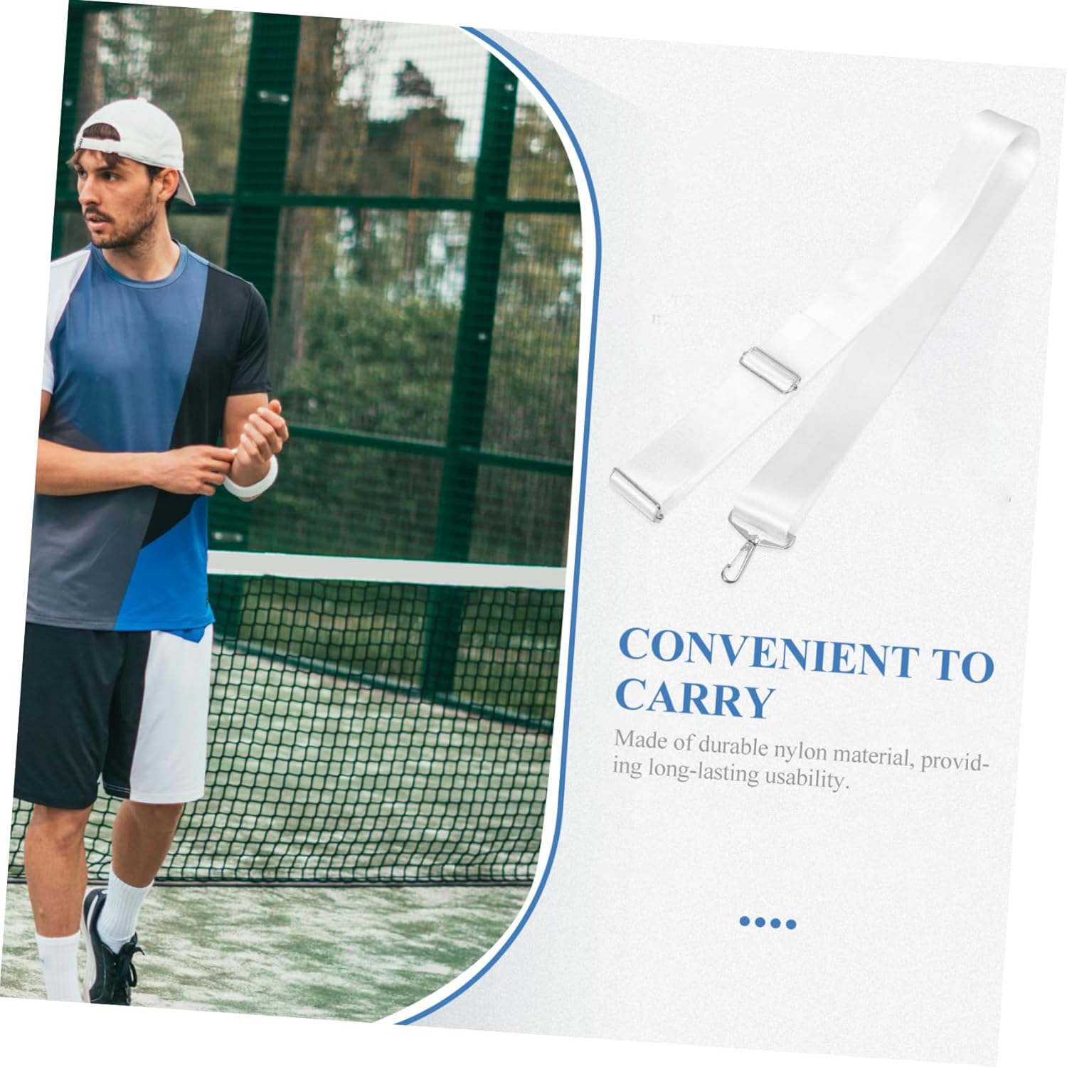 POPETPOP Sports Tennis Net Centers Rope Portable Tennis Net Strap Tennis Net Supplies Tennis Center Net Strap
