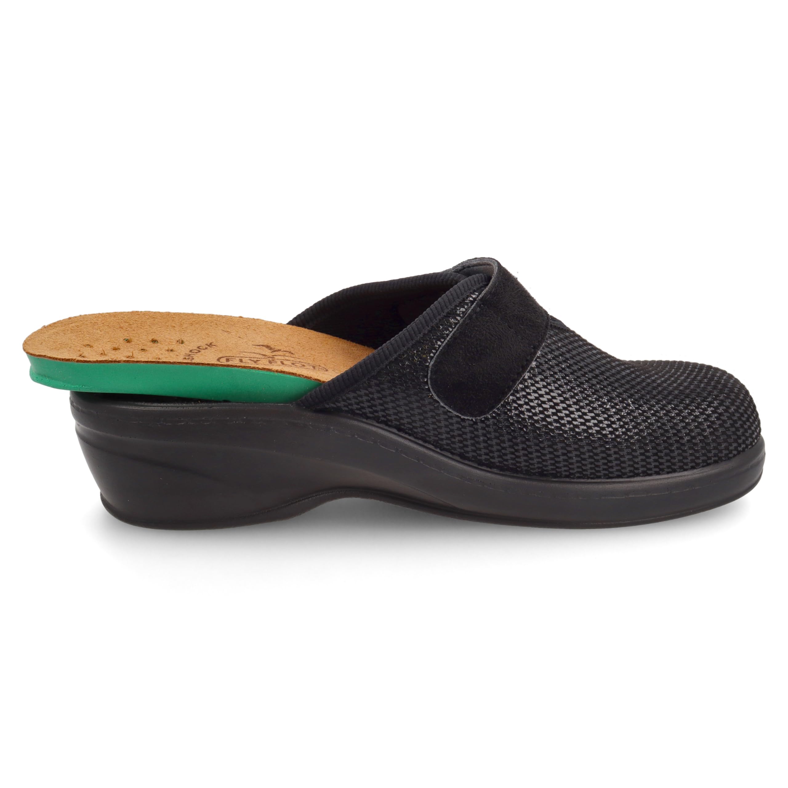 Fly Flot Ciabatta Donna In Microfibra Elasticizzata, Strappo Regolabile, Sottopiede In Pelle Estraibile, Suola 5cm CiabatteDonna