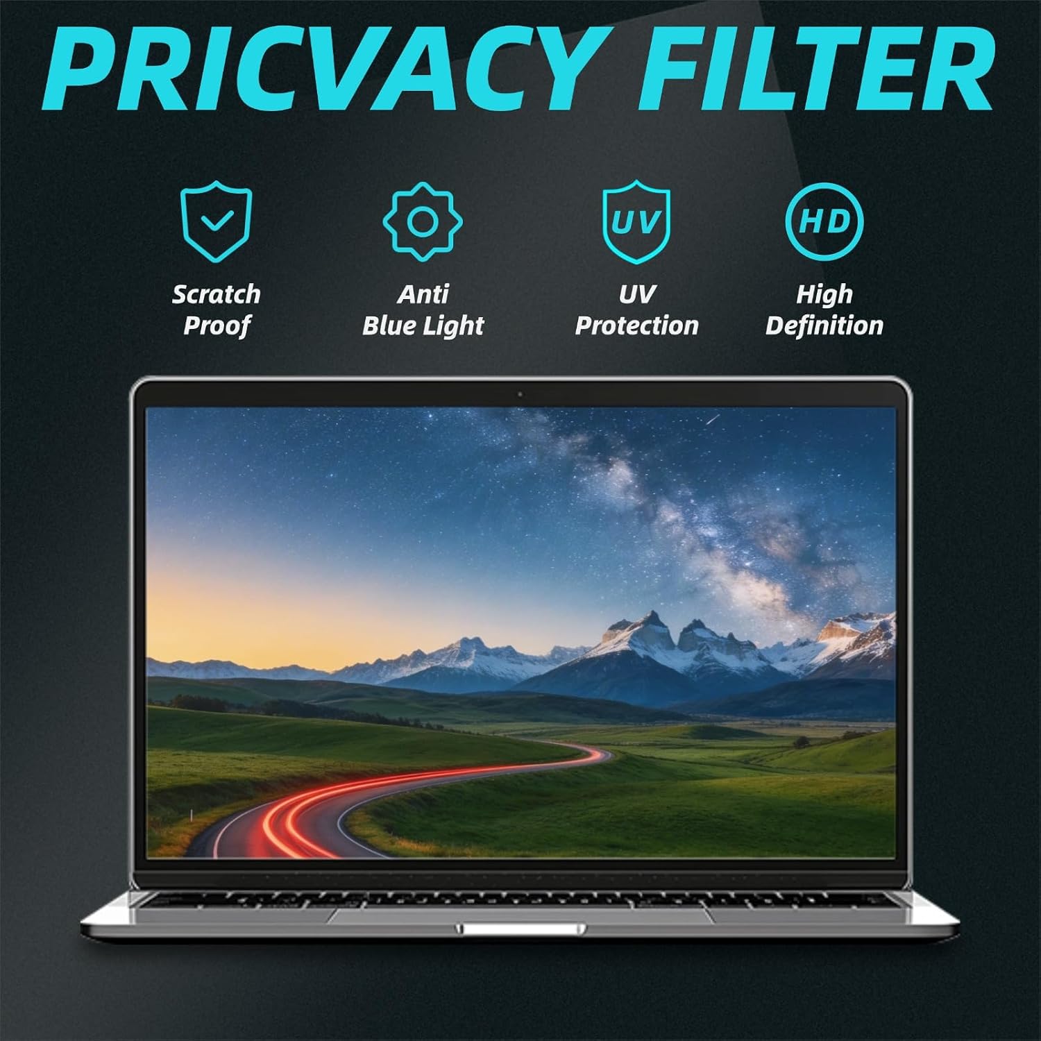 Magnetic Privacy Screen Protector Compatible with Macbook Pro 16 Inch 2021-2026 M1 M2 M3 M4 M5 Pro Max, Removable Laptop Screen Protector Privacy Screen Filter Shield Anti Glare Anti Spy