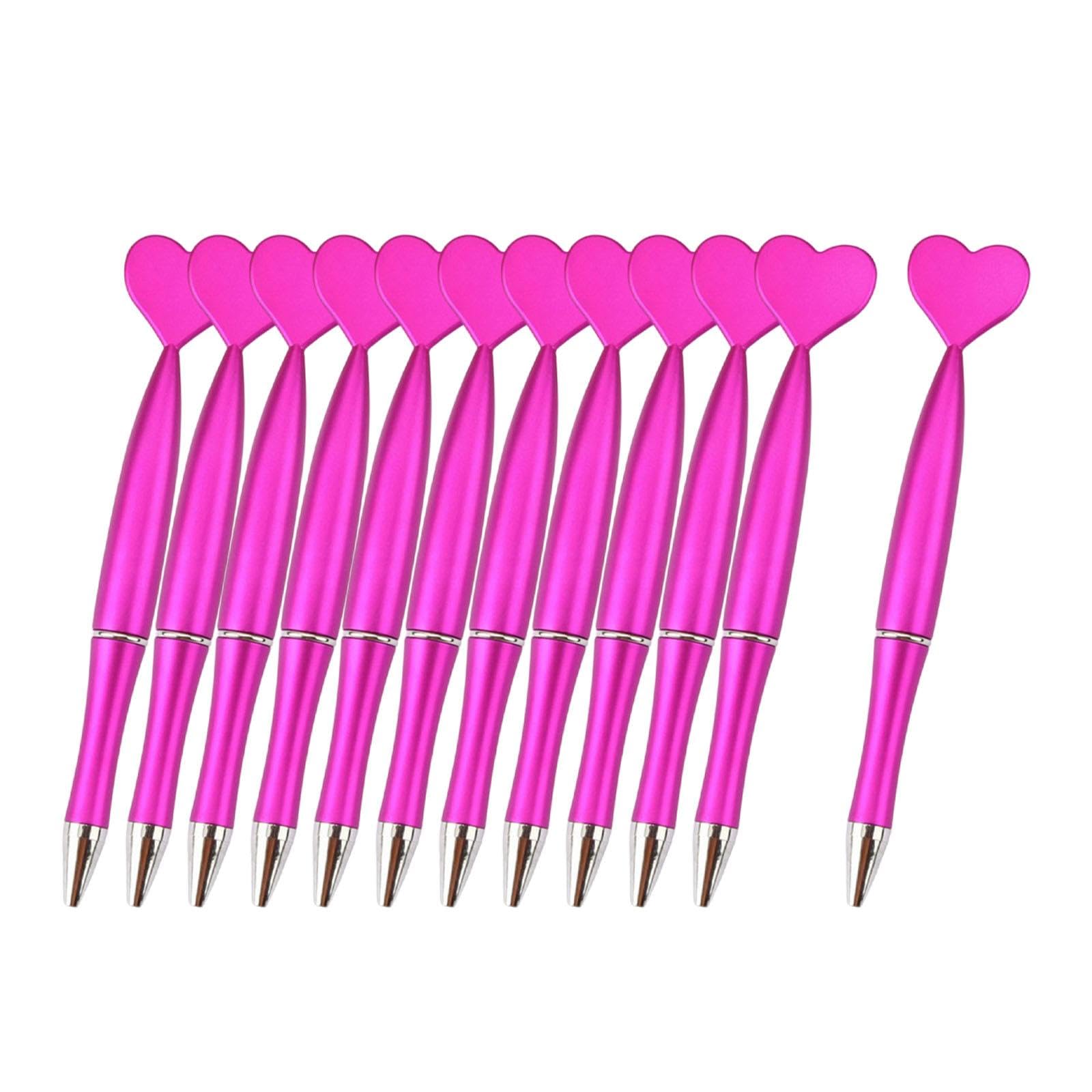 12Pcs Valentine's Heart Shaped Pens for Party Supplies Office Journaling Rose red-image-5